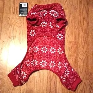 Dog Pajamas New with Tag Size Large Red and White Soft material